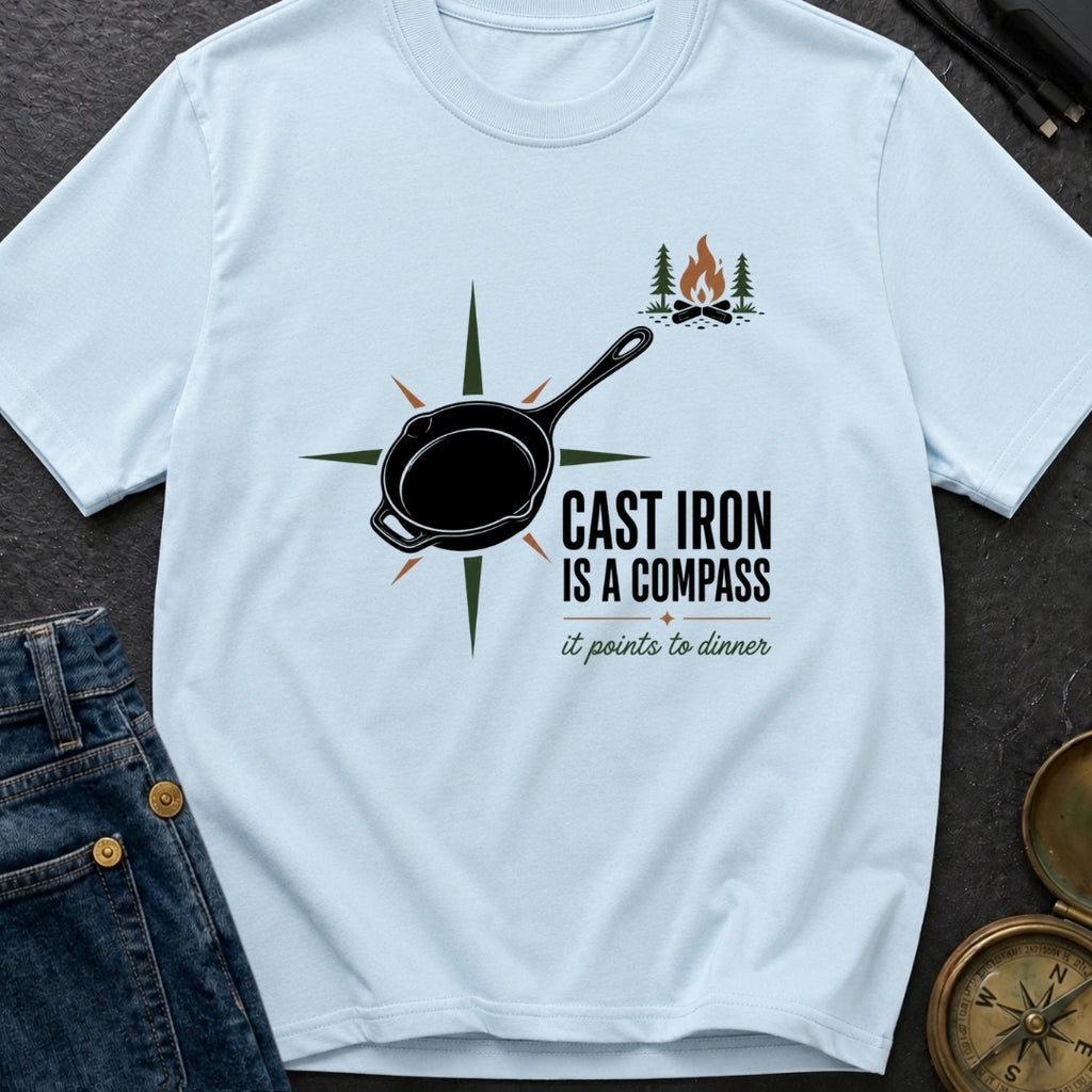 Cast Iron Is A Compass - T-Shirt
