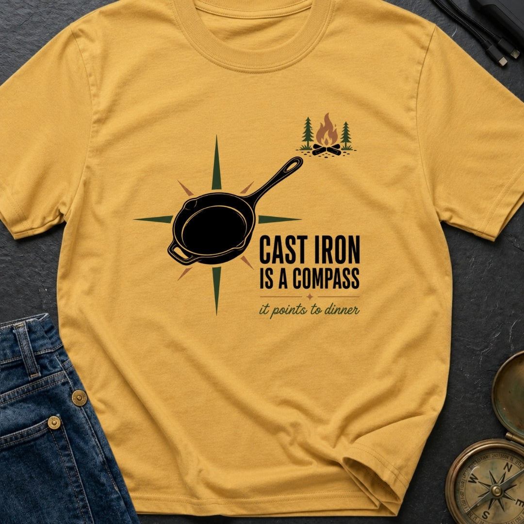 Cast Iron Is A Compass - T-Shirt