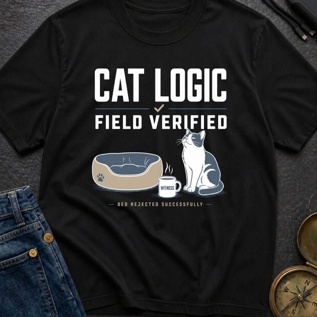 Cat Logic Field Verified - T-Shirt