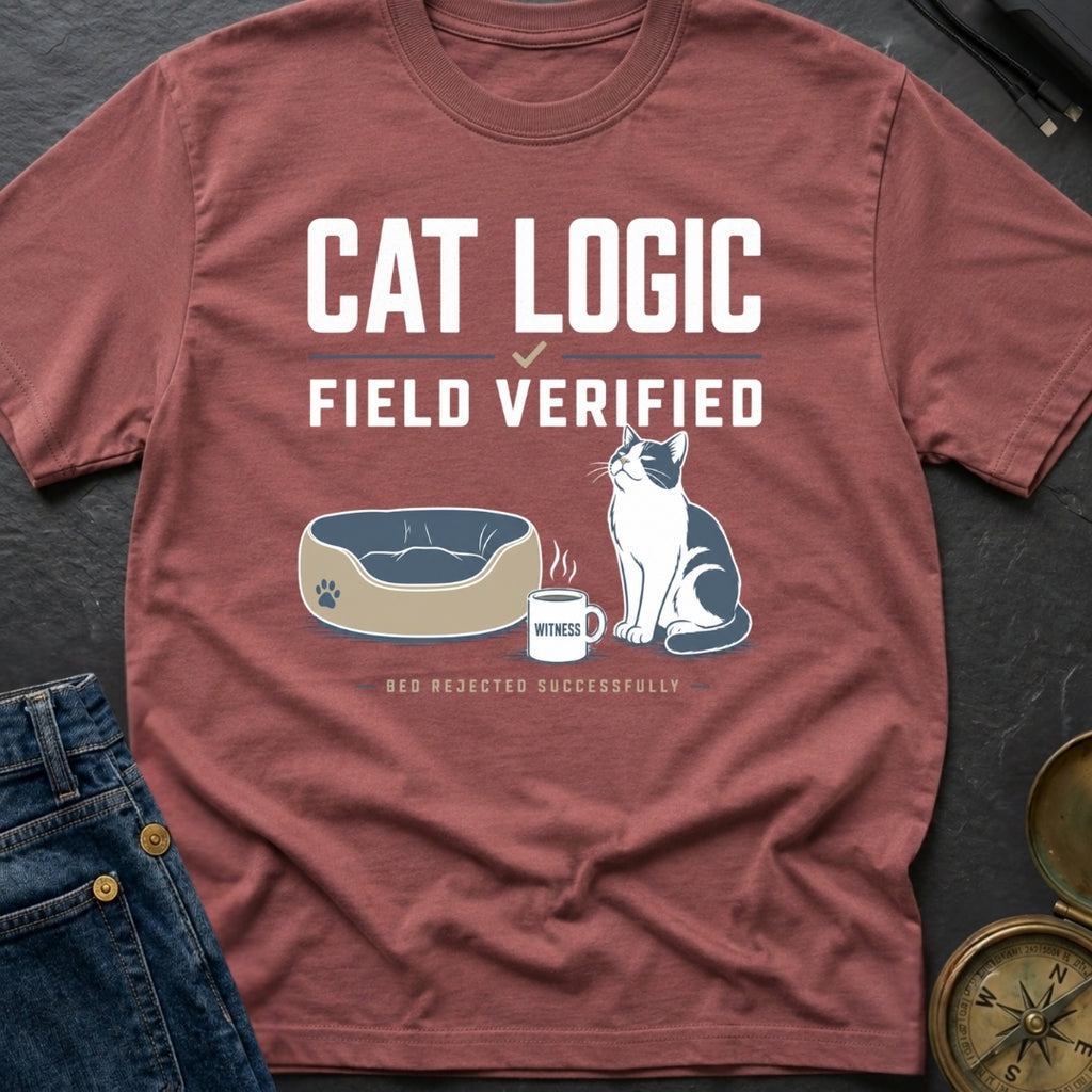 Cat Logic Field Verified - T-Shirt