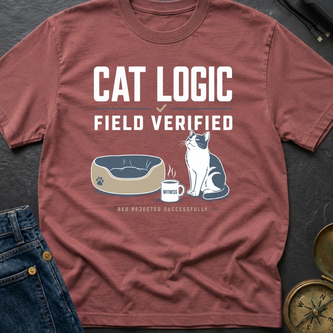 Cat Logic Field Verified - T-Shirt