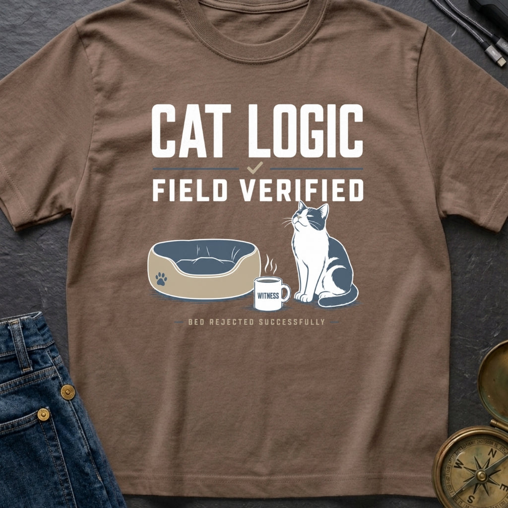 Cat Logic Field Verified - T-Shirt