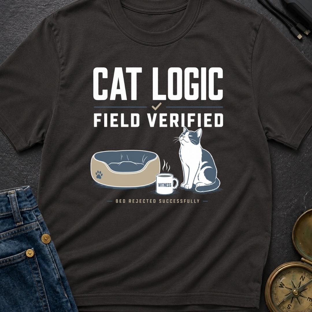 Cat Logic Field Verified - T-Shirt