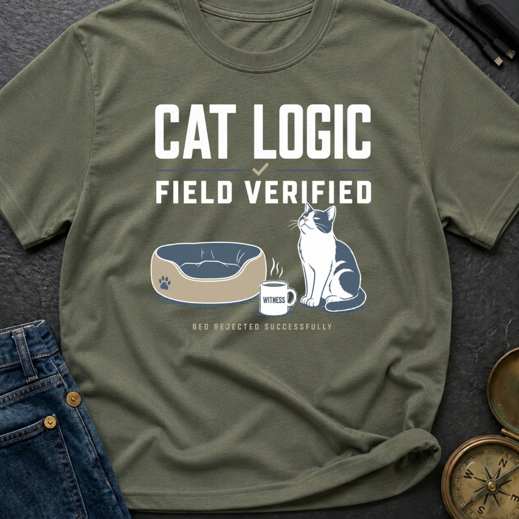 Cat Logic Field Verified - T-Shirt