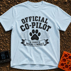 Director of Snacks - T-Shirt in Chambray - A black and white graphic featuring a large animal paw print centered between...