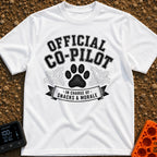 Director of Snacks - T-Shirt in White - A black and white graphic featuring a large animal paw print centered between...