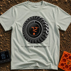 Keep It Seventy Two - T-Shirt in Bay - A graphic of a rugged off-road tire featuring a digital round thermostat display...