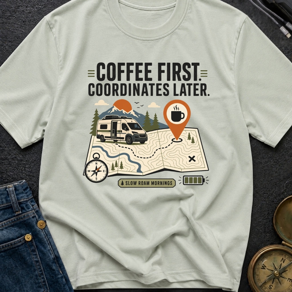 Coffee Then Coordinates - T-Shirt