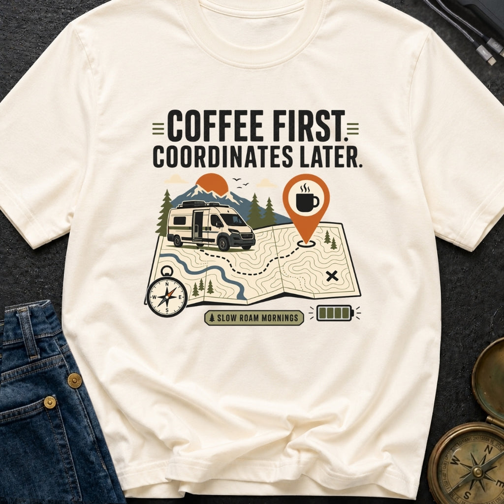 Coffee Then Coordinates - T-Shirt