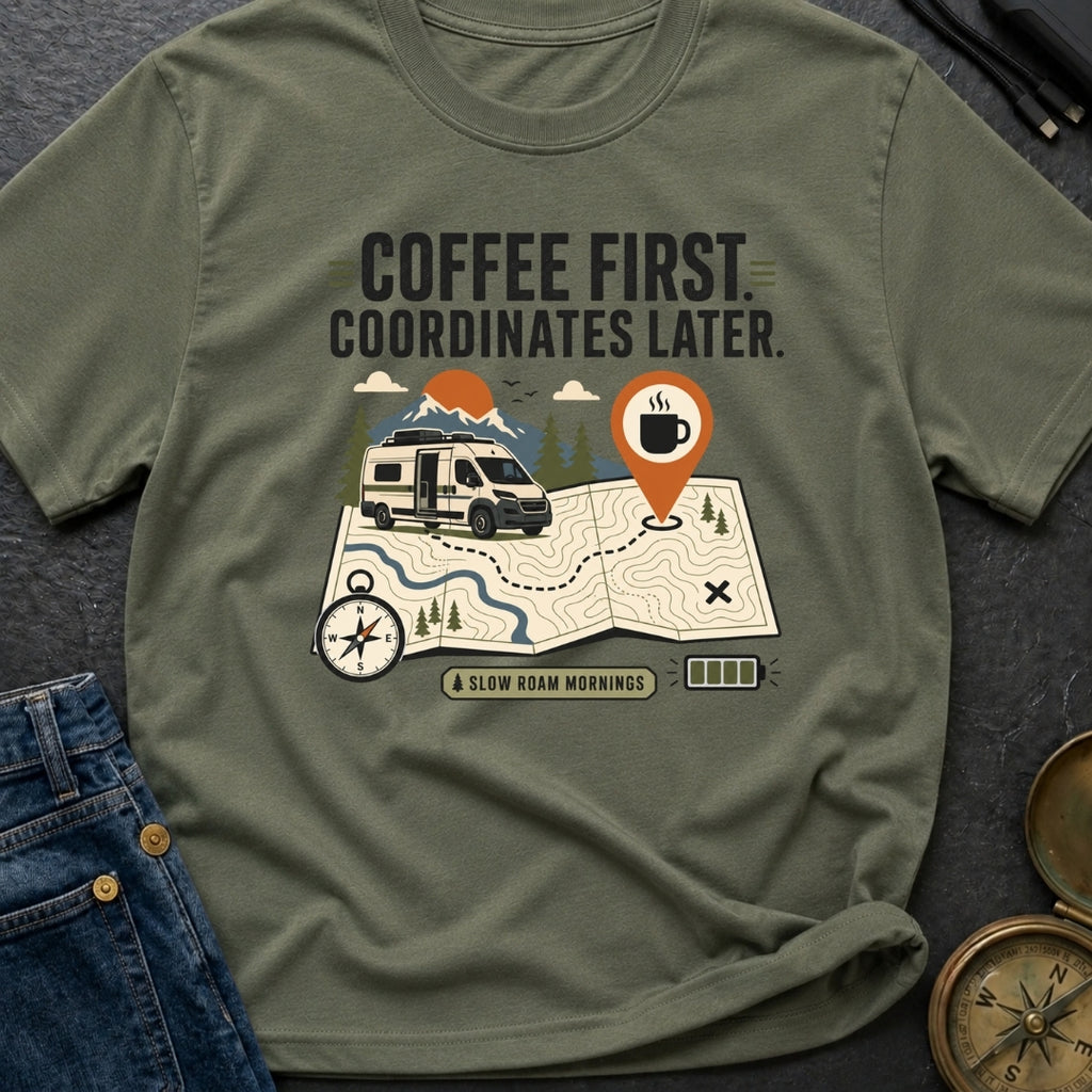Coffee Then Coordinates - T-Shirt