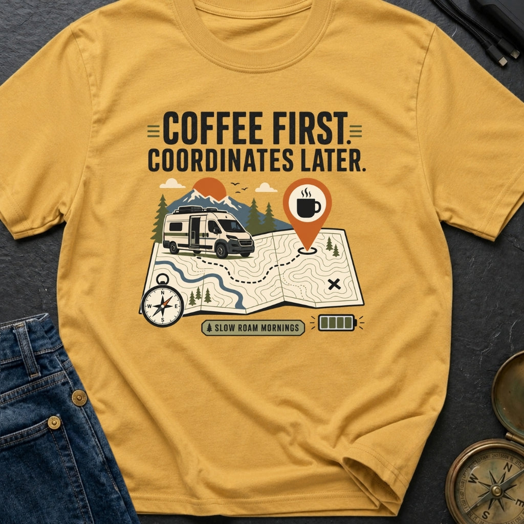 Coffee Then Coordinates - T-Shirt