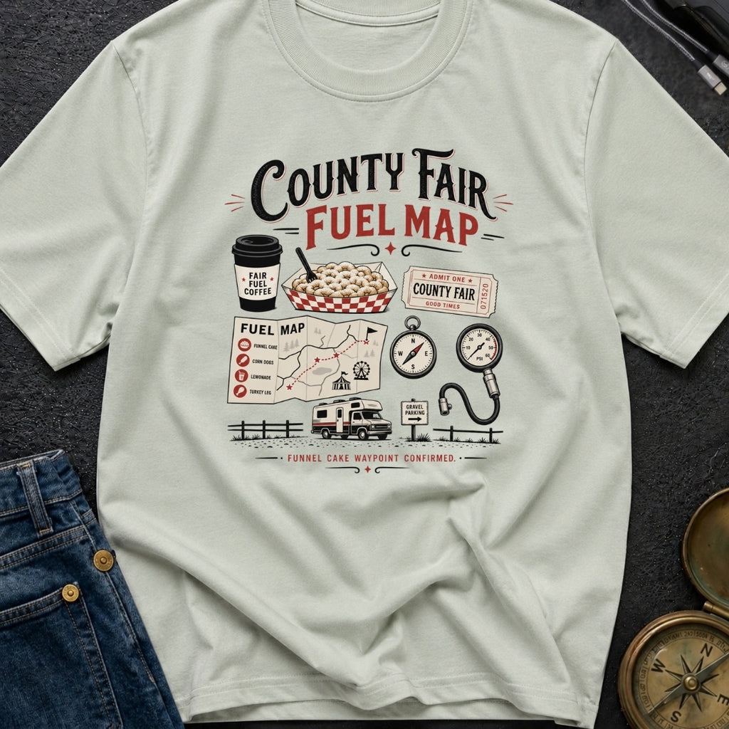County Fair Fuel Map - T-Shirt