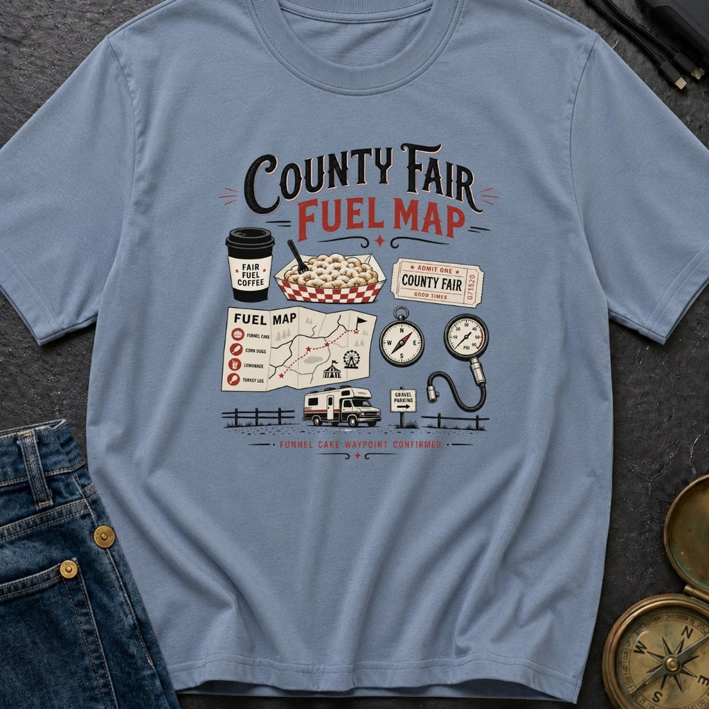 County Fair Fuel Map - T-Shirt