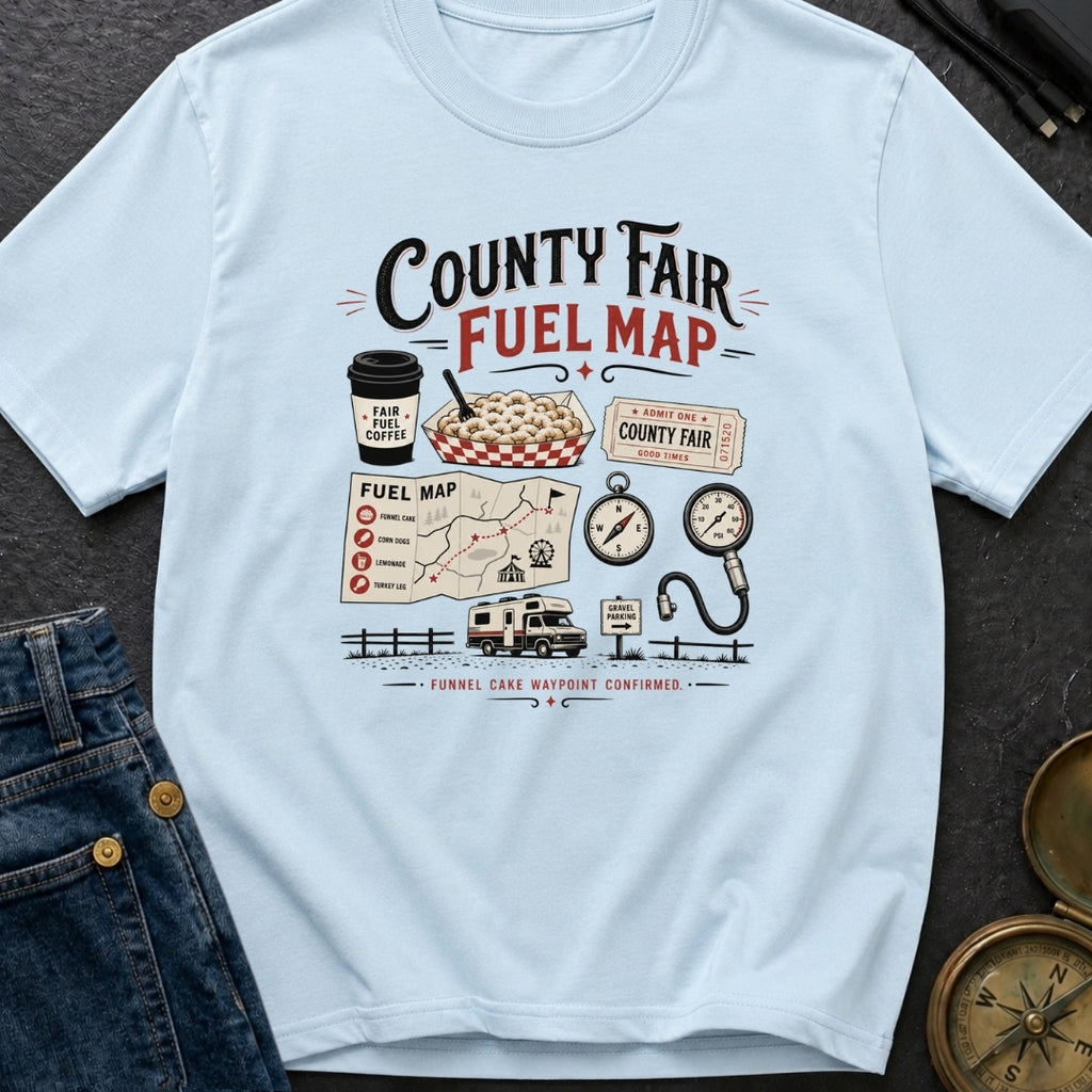 County Fair Fuel Map - T-Shirt