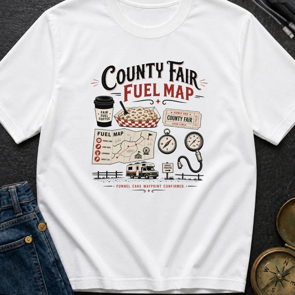 County Fair Fuel Map - T-Shirt