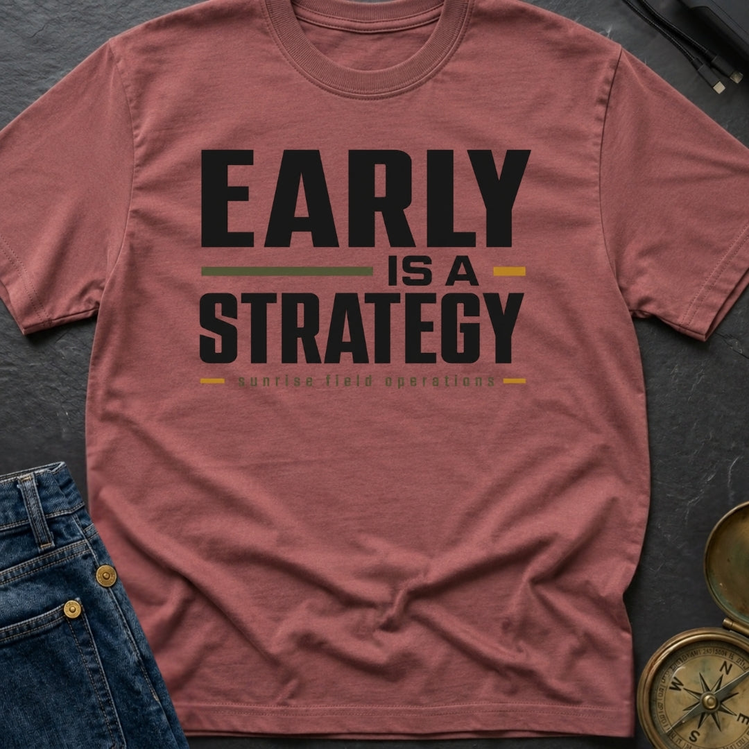 Early Is A Strategy - T-Shirt