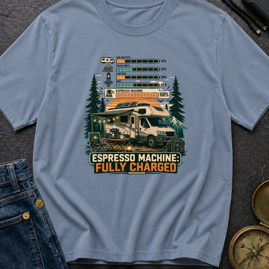 Espresso Machine Fully Charged - T-Shirt