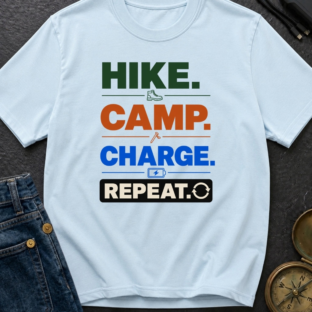 Hike Camp Charge Repeat - T-Shirt