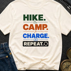 Hike Camp Charge Repeat - T-Shirt
