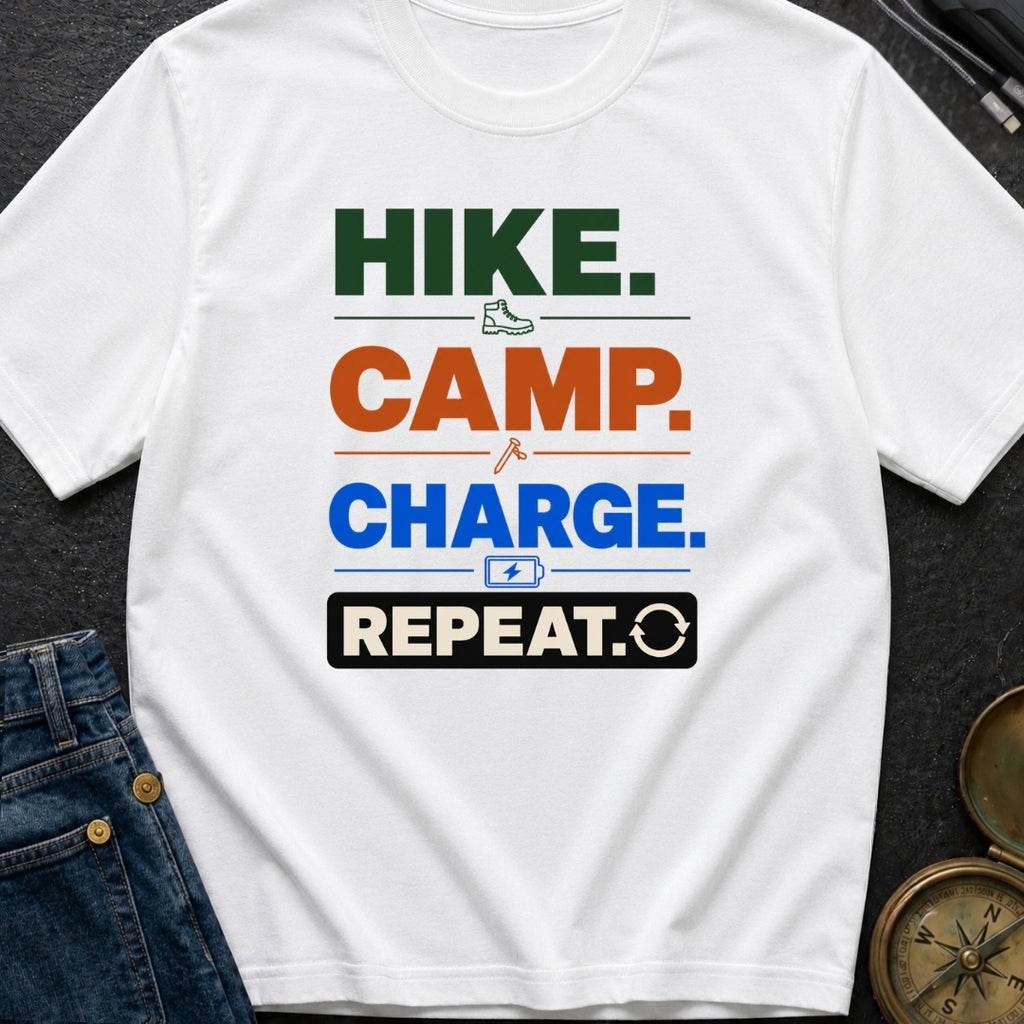 Hike Camp Charge Repeat - T-Shirt