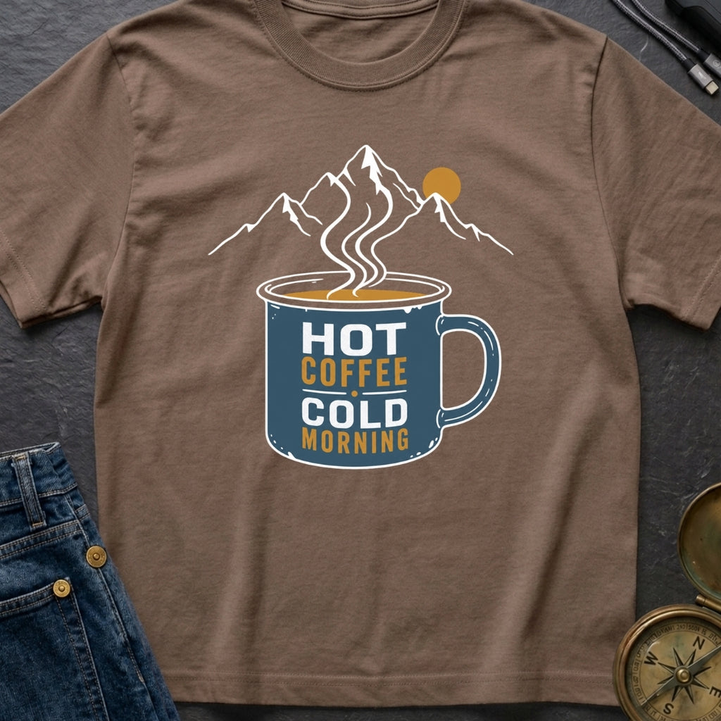 Hot Coffee Cold Morning - T-Shirt