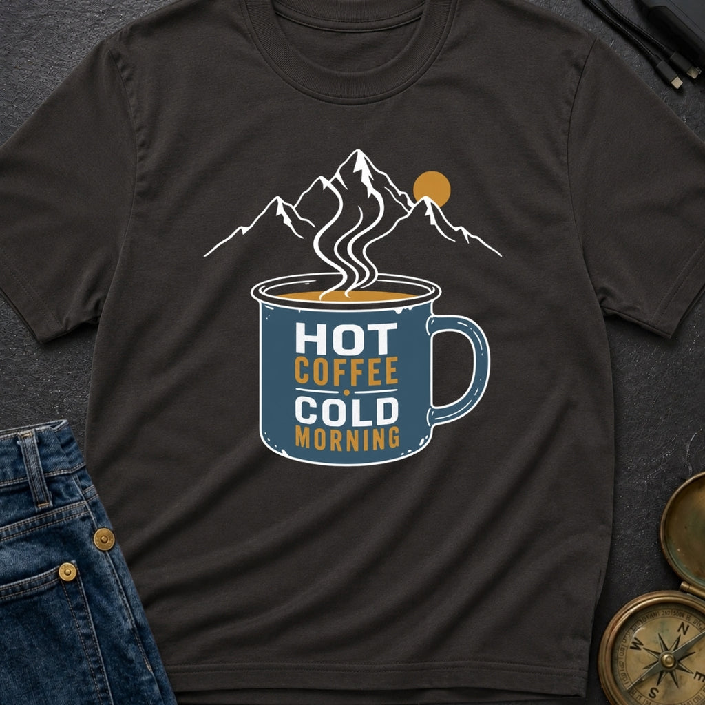 Hot Coffee Cold Morning - T-Shirt