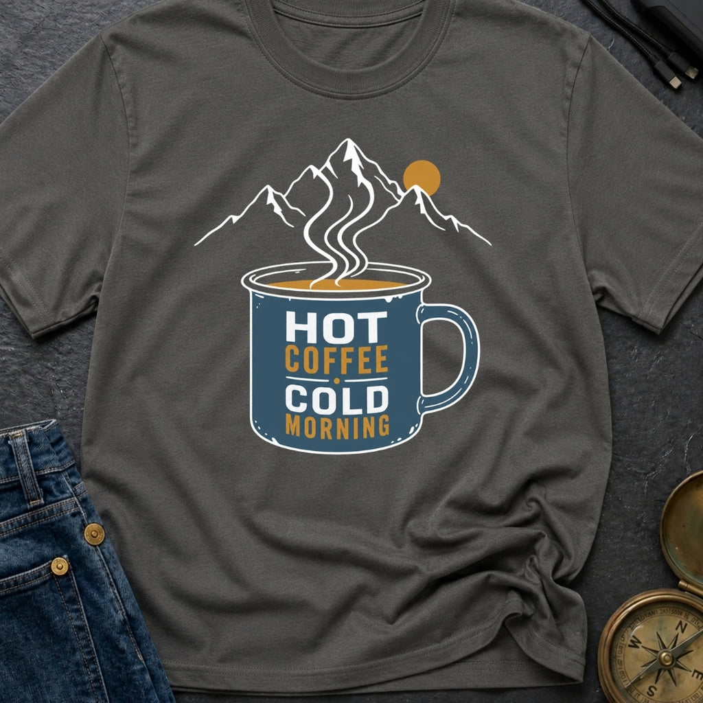 Hot Coffee Cold Morning - T-Shirt