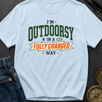 Outdoorsy And Fully Charged - T-Shirt