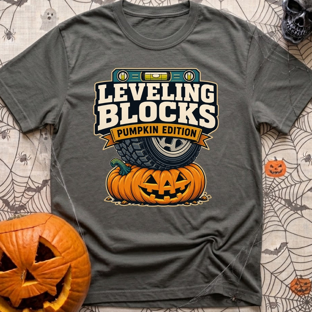 Next Level Gourds - T-Shirt in Pepper - A graphic illustration showing a large off-road vehicle tire parked directly on...