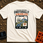 Roaming Heart Enabled - T-Shirt in Ivory - A graphic of a smartphone screen displaying a map application with a winding...