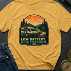 Low Battery Happy Camper - T-Shirt