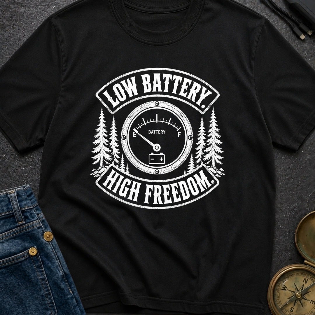 Dead Battery Live Free - T-Shirt
