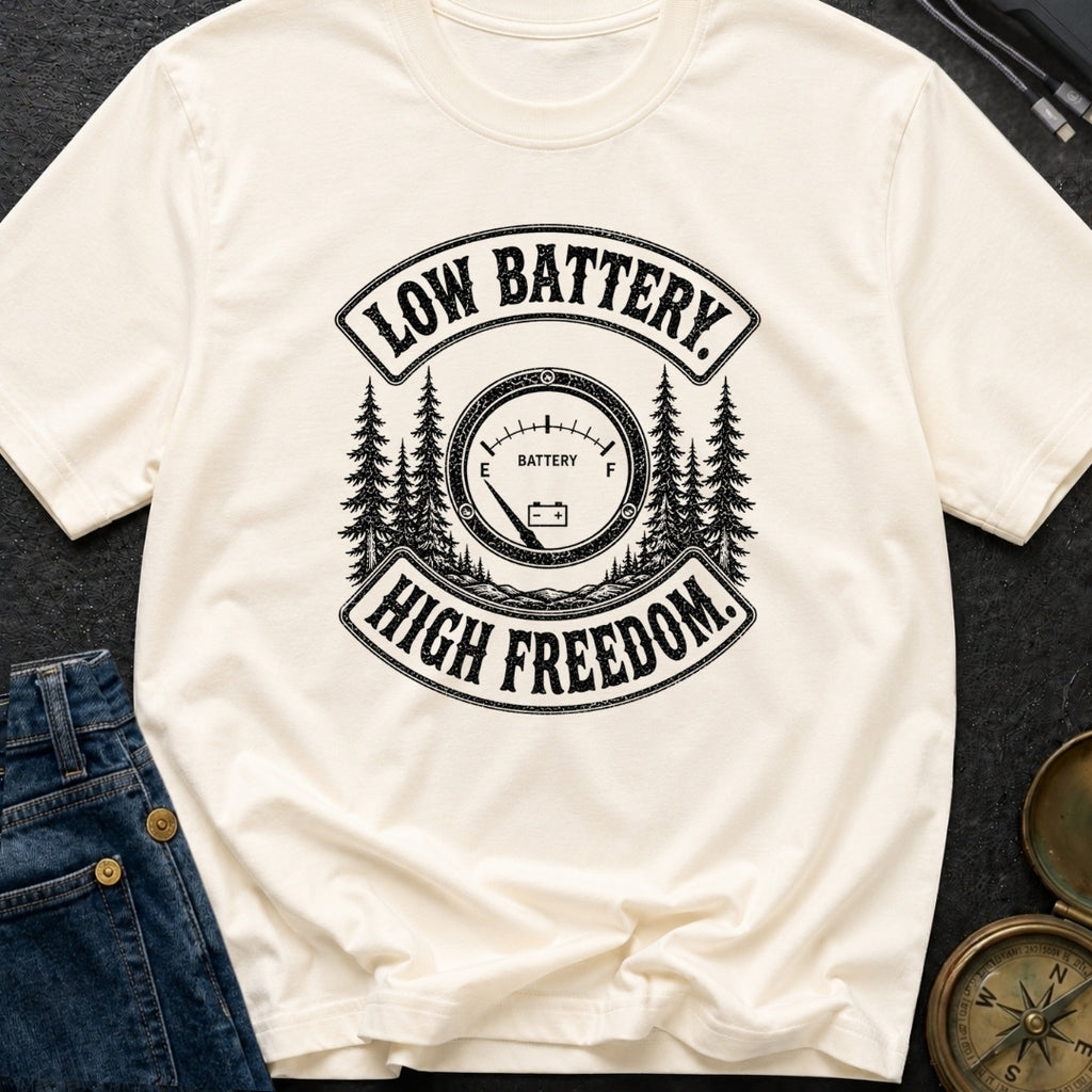 Dead Battery Live Free - T-Shirt