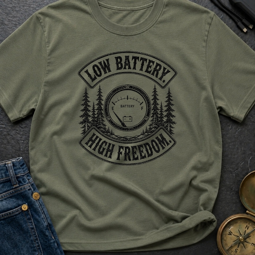 Dead Battery Live Free - T-Shirt