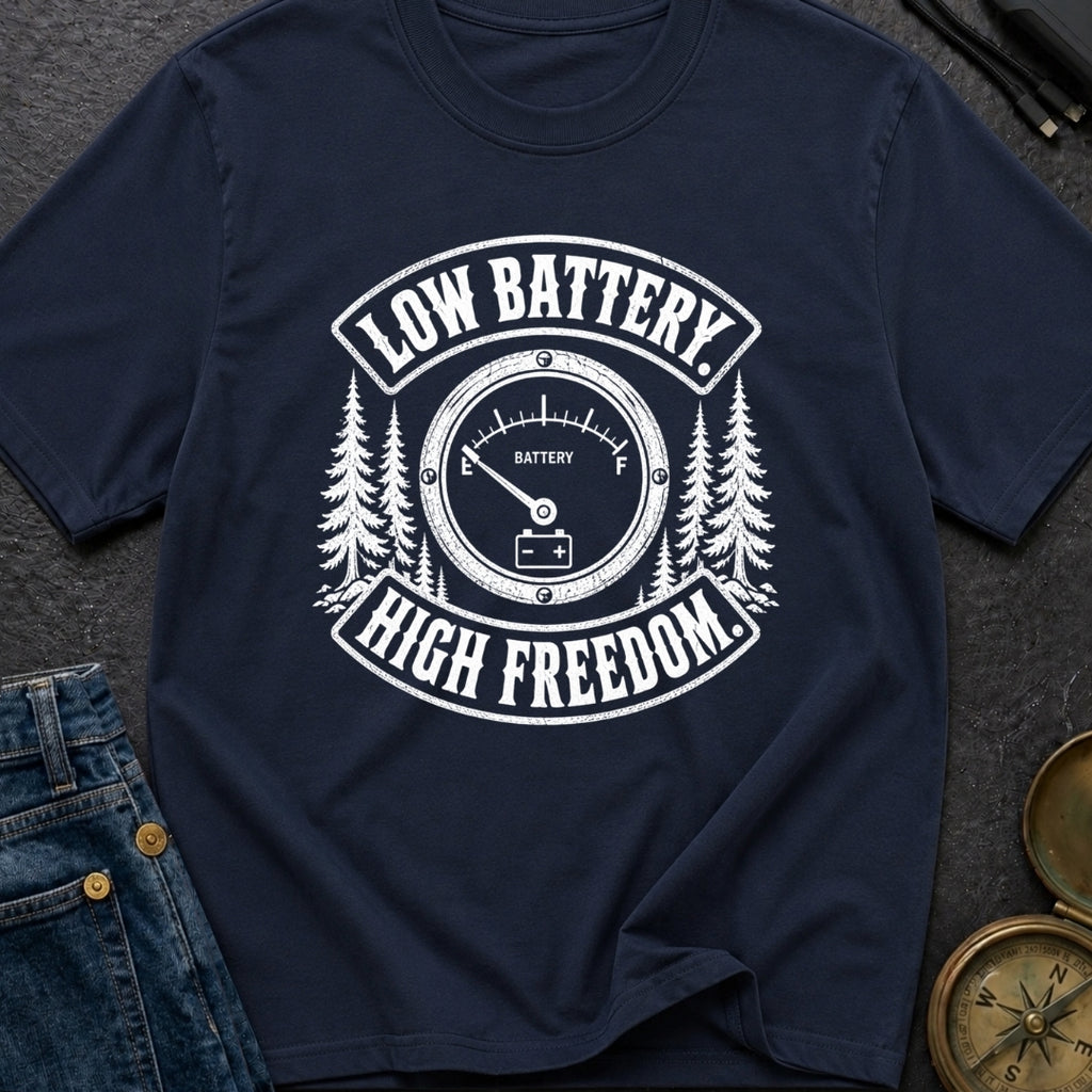 Dead Battery Live Free - T-Shirt