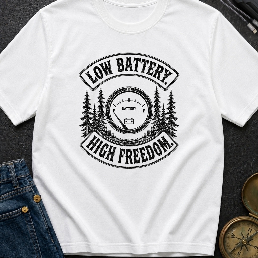 Dead Battery Live Free - T-Shirt