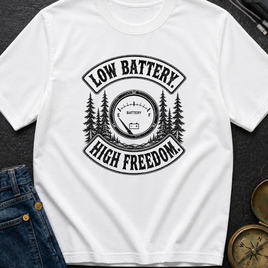 Dead Battery Live Free - T-Shirt