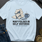 Map Folded In Self Defense - T-Shirt