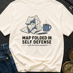 Map Folded In Self Defense - T-Shirt