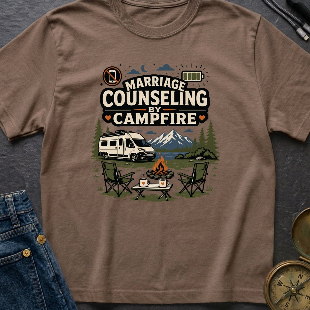 Marriage Counseling By Campfire - T-Shirt