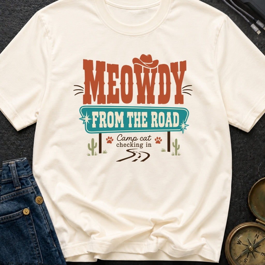Meowdy From The Road - T-Shirt