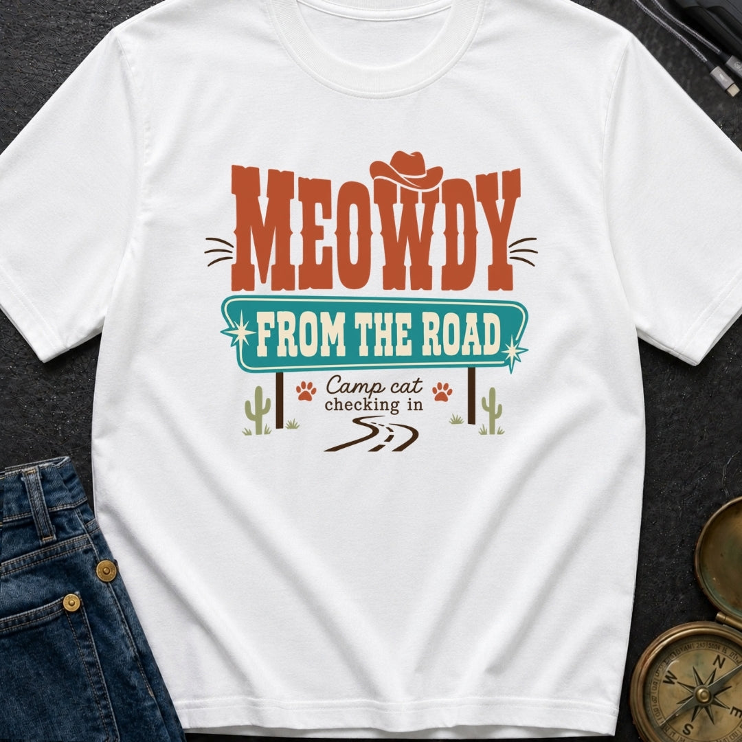 Meowdy From The Road - T-Shirt