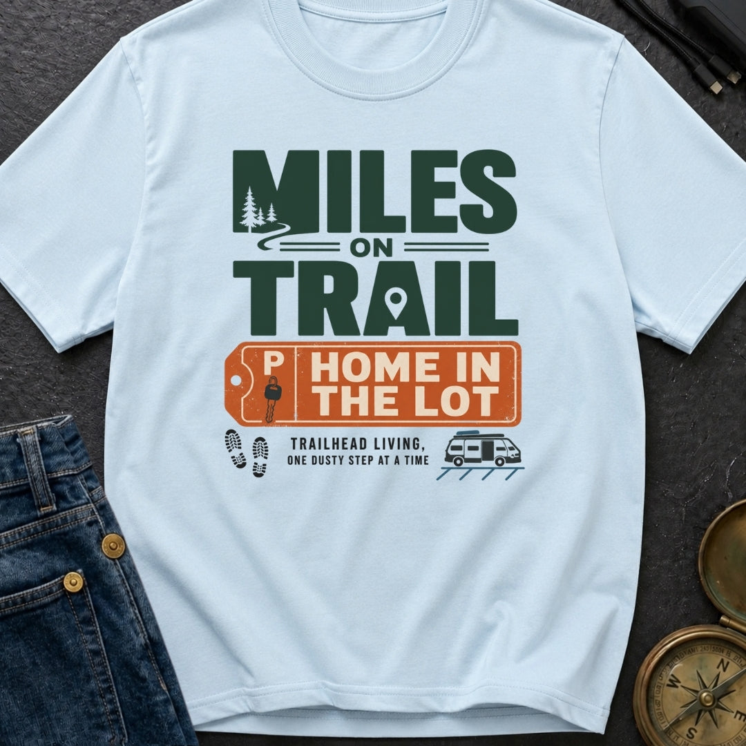 Miles On Trail Home In The Lot - T-Shirt