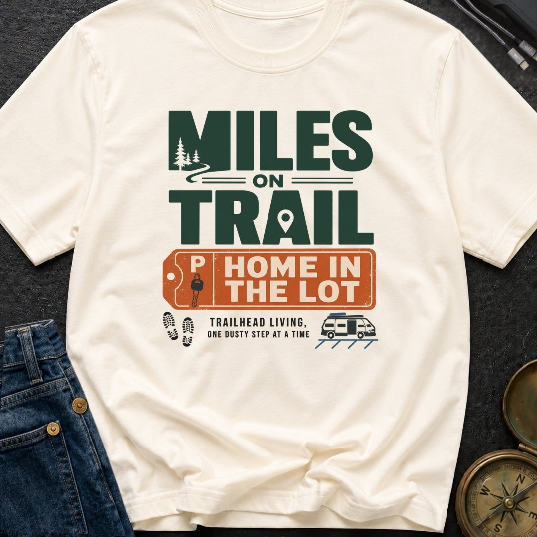 Miles On Trail Home In The Lot - T-Shirt