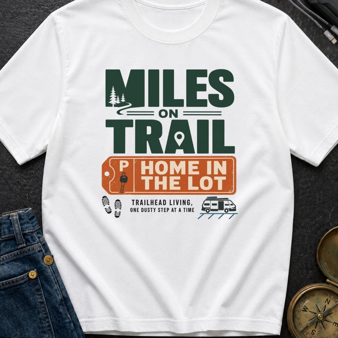 Miles On Trail Home In The Lot - T-Shirt