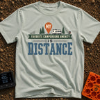 Favorite Amenity Is Distance - T-Shirt in Bay - A typographic design featuring the text "My Favorite Campground Amenity...
