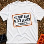 Established Somewhere Better - T-Shirt in White - A graphic resembling a distressed rectangular rubber stamp with an...