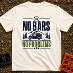 No Bars No Problem - T-Shirt in Ivory - A graphic design featuring the text "NO BARS NO PROBLEMS" and a crossed-out cell...