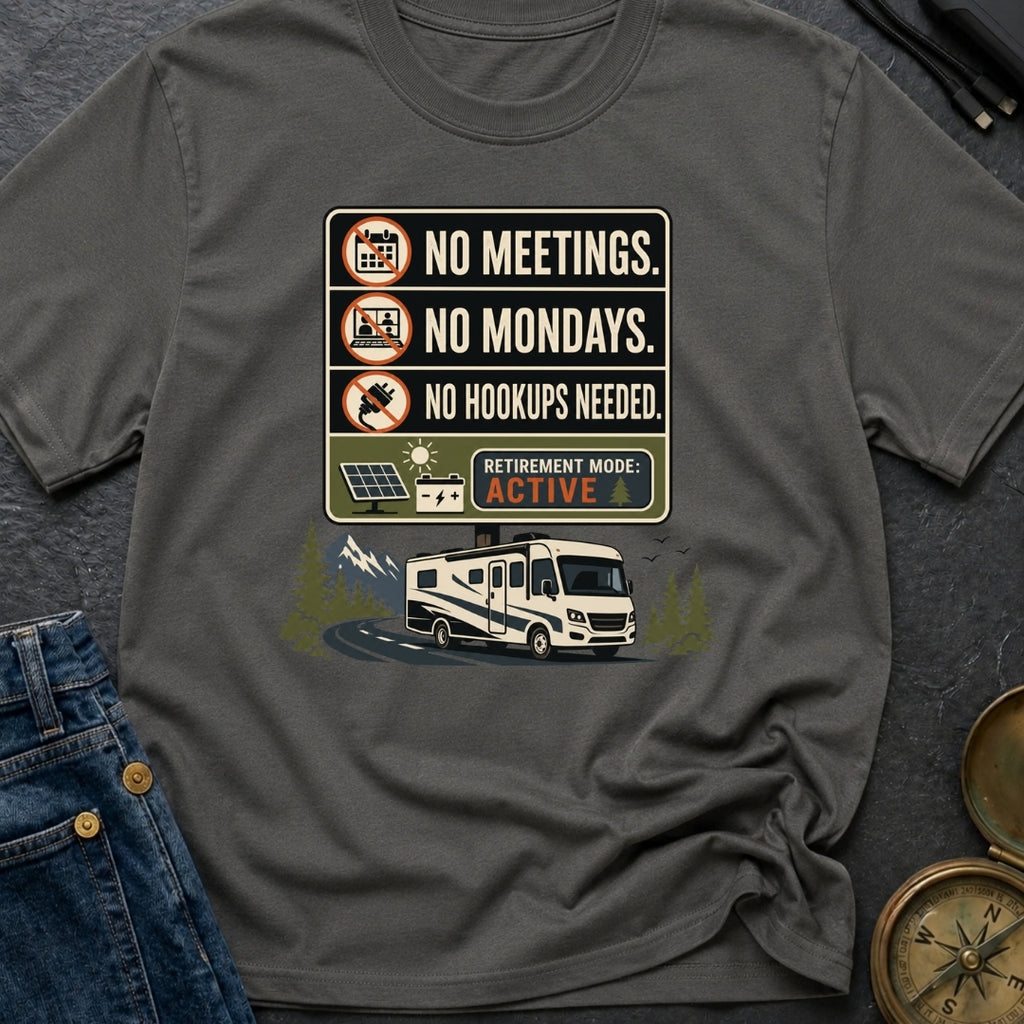 No Meetings No Mondays No Hookups Needed - T-Shirt