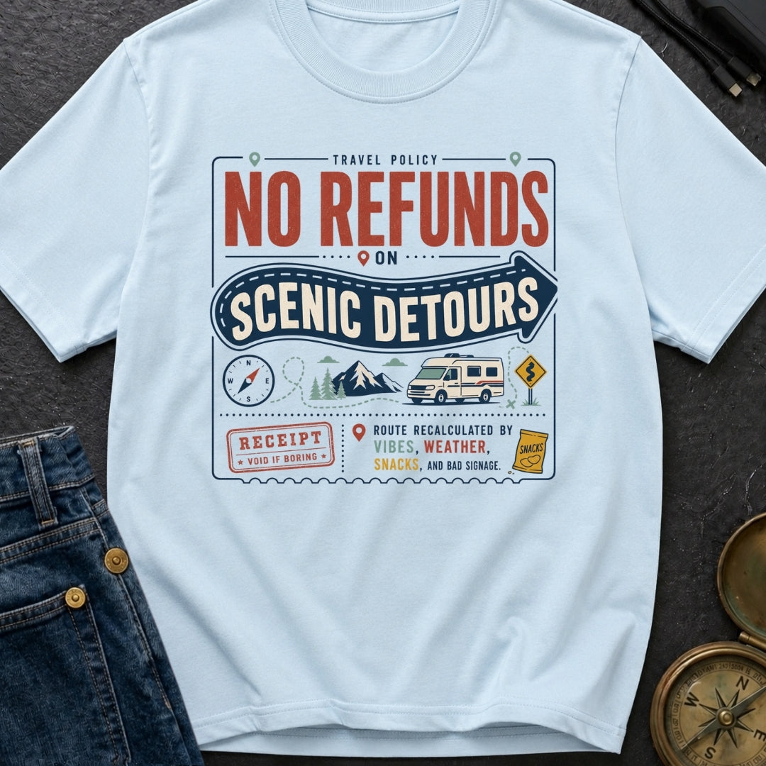No Refunds On Scenic Detours - T-Shirt